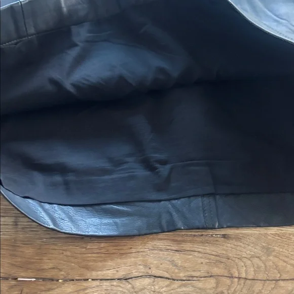 Madewell black leather mini skirt - Picture 7 of 10